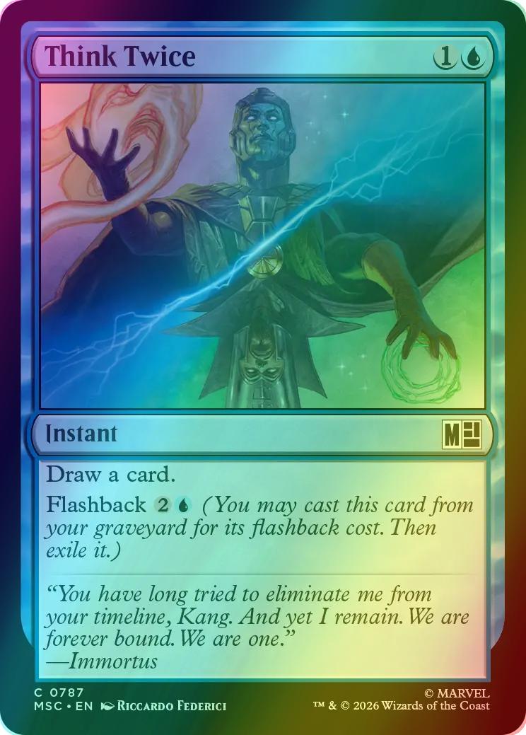 Think Twice [787] [Jumpstart] [Marvel Super Heroes: Commander] [Foil]