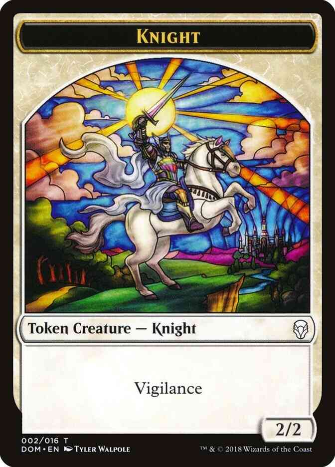 Knight Token [02] [Dominaria Tokens] [Non-Foil]