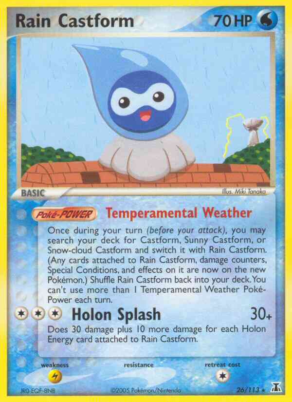 Rain Castform - 26/113 - Rare [ex11-26] [Non-Holo]