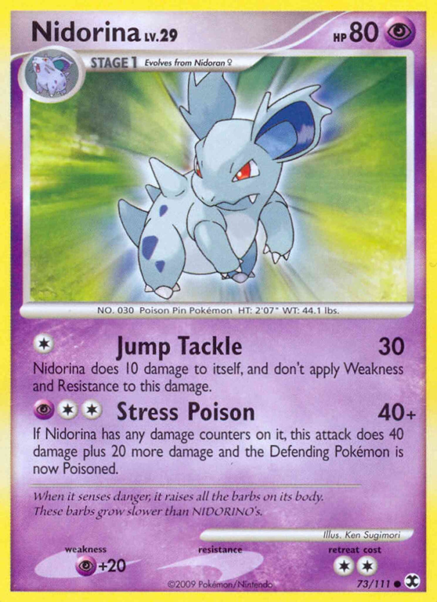 Nidorina - 73/111 - Common [pl2-73] [Reverse Holo]