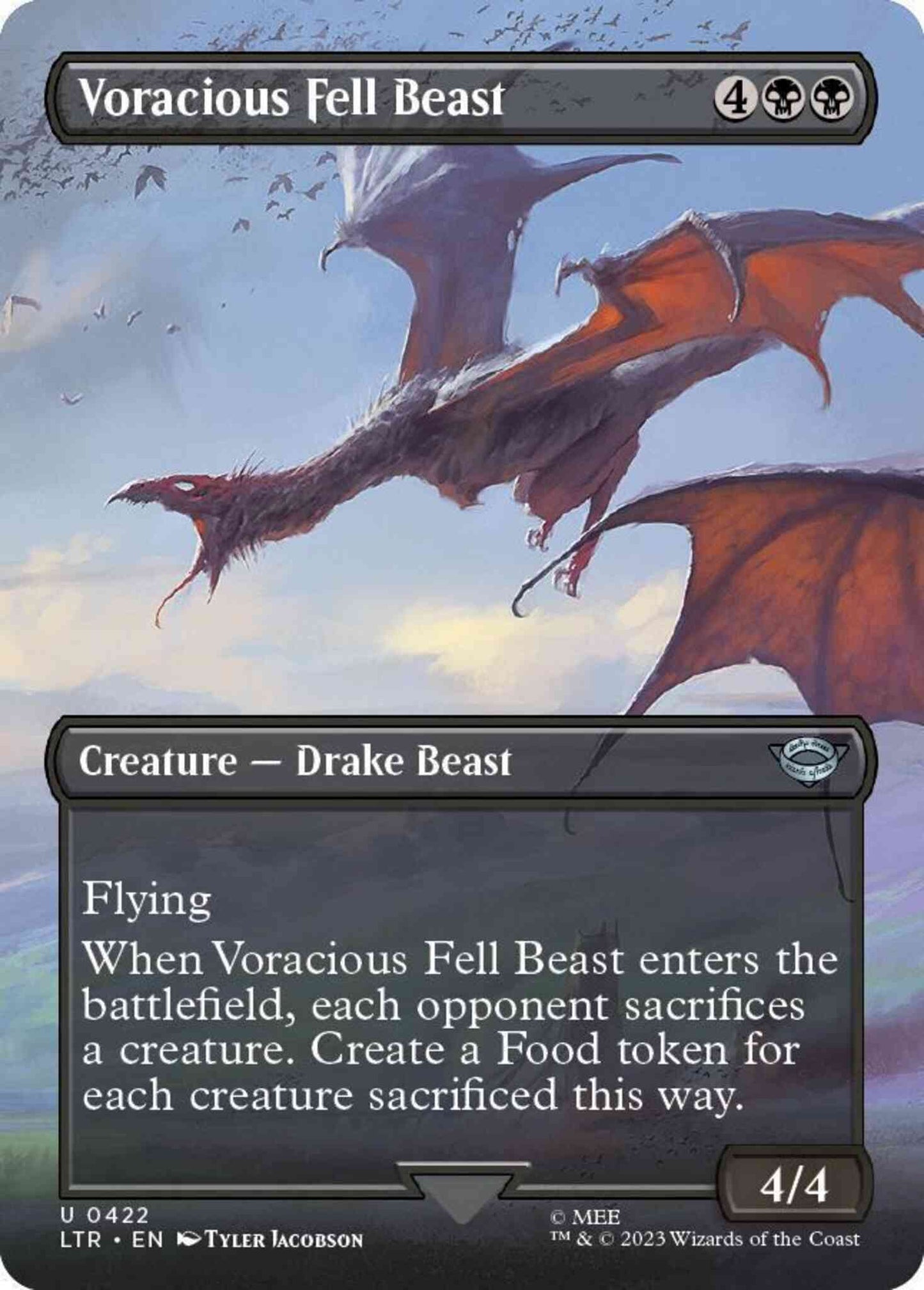 Voracious Fell Beast [422] [Borderless] [The Lord of the Rings: Tales of Middle-earth] [Non-Foil]
