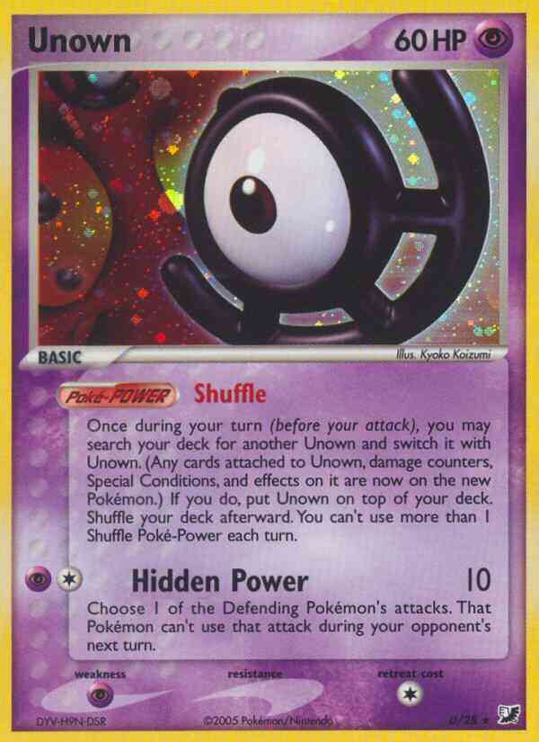 Unown - U/28 - Rare Holo [ex10-U] [Holo]