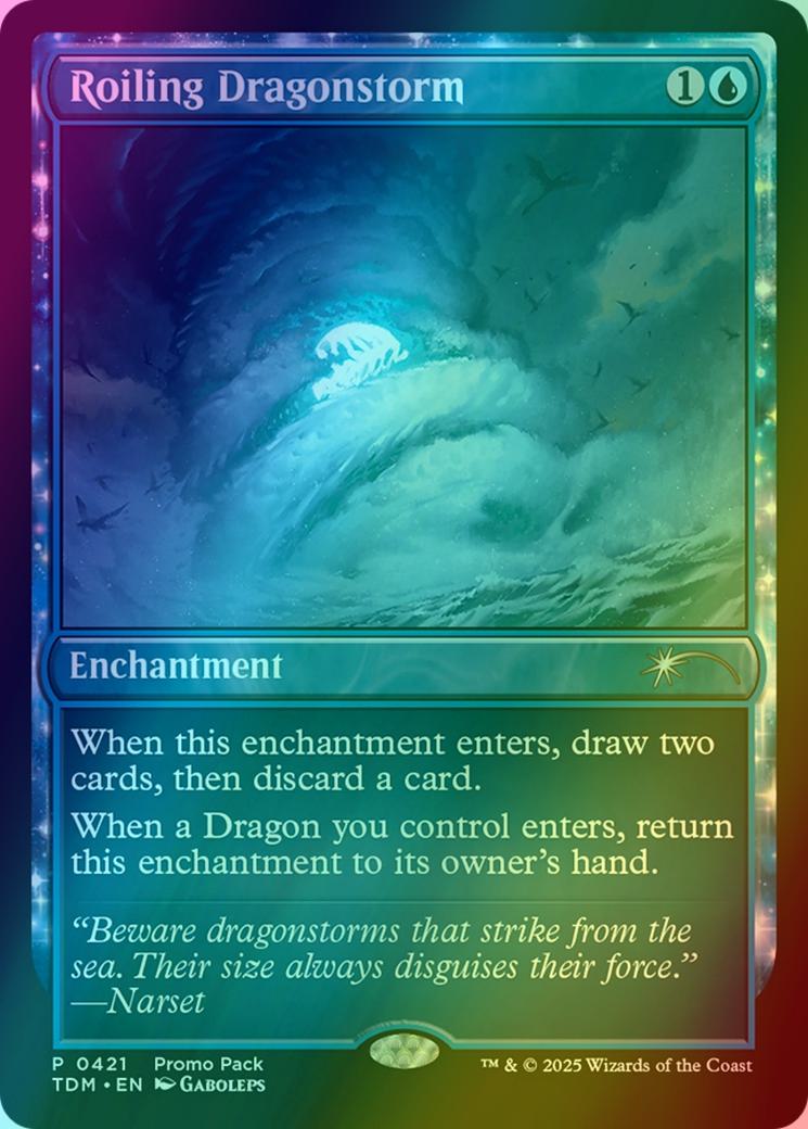 Roiling Dragonstorm [421] [Dark Frame Promo Pack] [Tarkir: Dragonstorm] [Foil]