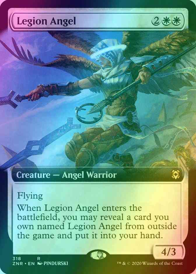Legion Angel [318] [Extended Art] [Zendikar Rising] [Foil]