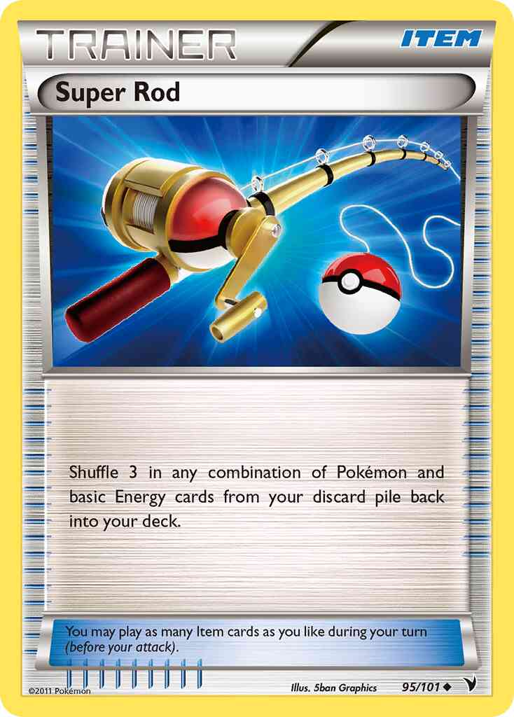 Super Rod - 95/101 - Uncommon [bw3-95] [Reverse Holo]