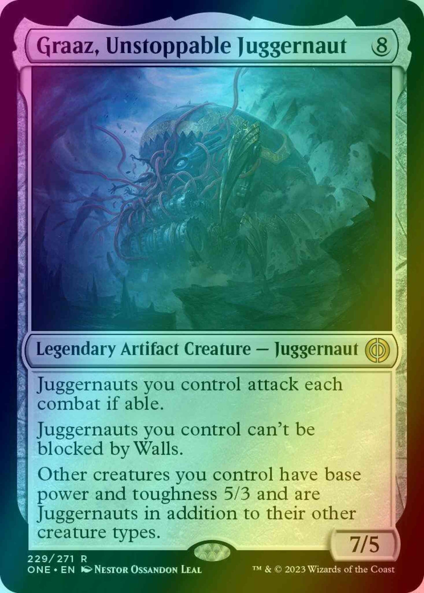 Graaz, Unstoppable Juggernaut [229] [Phyrexia: All Will Be One] [Foil]