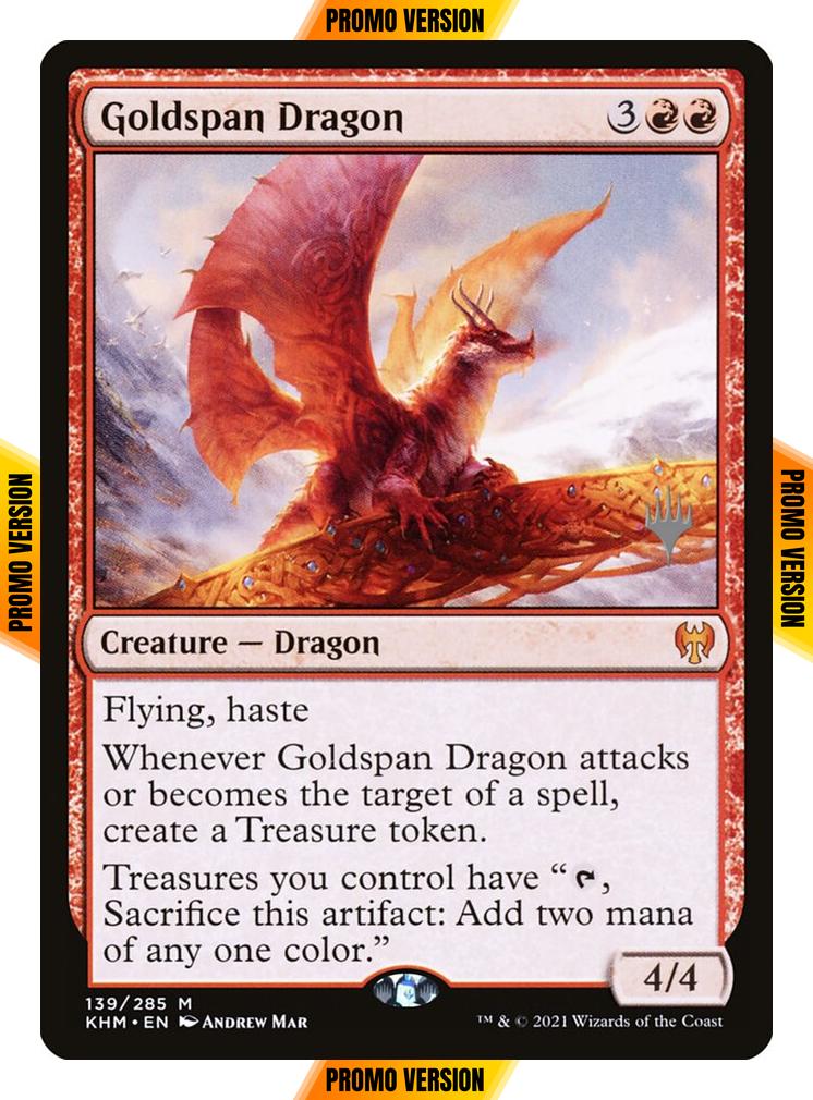 Goldspan Dragon [Promo Pack] [139p] [Kaldheim Promos] [Foil]