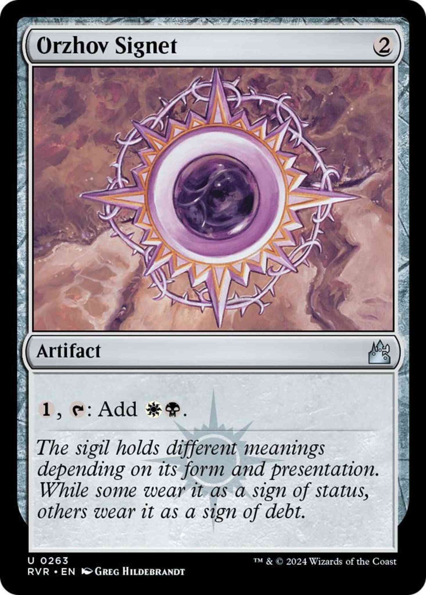 Orzhov Signet [263] [Ravnica Remastered] [Non-Foil]