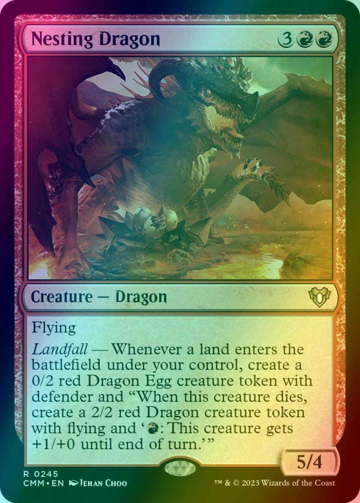 Nesting Dragon [245] [Commander Masters] [Foil]