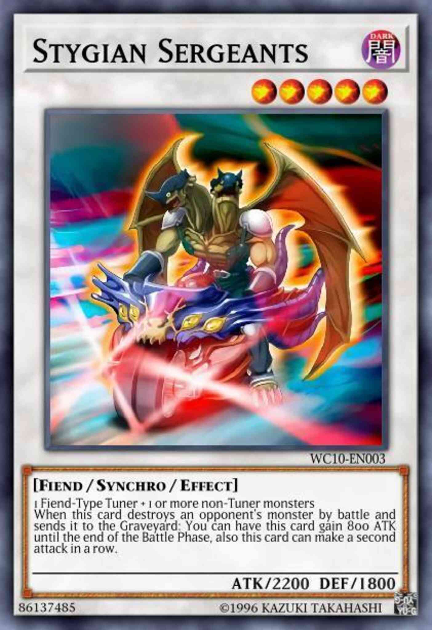 Stygian Sergeants - WC10-EN003 - Ultra Rare - Limited