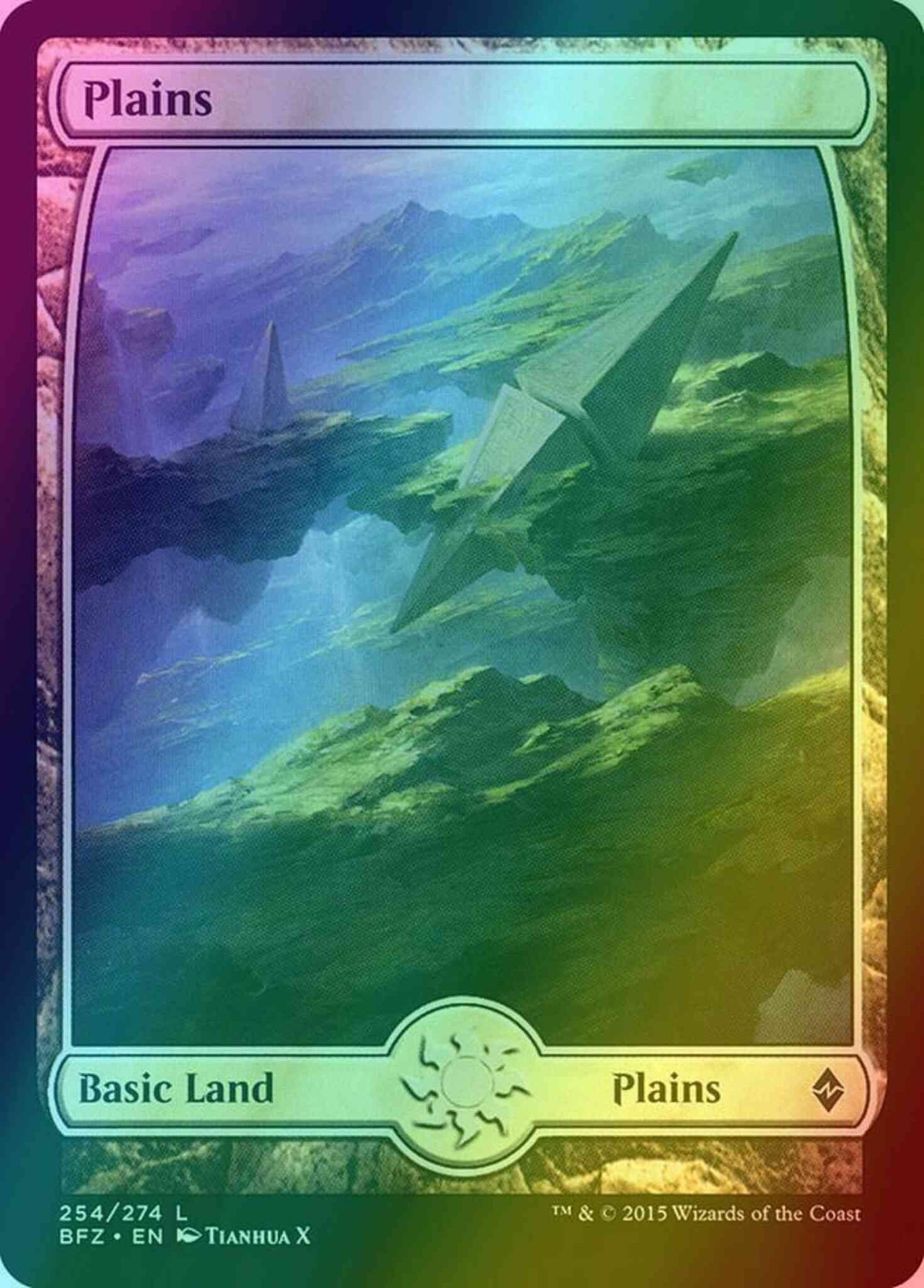 Plains [254] [Full Art] [Battle for Zendikar] [Foil]
