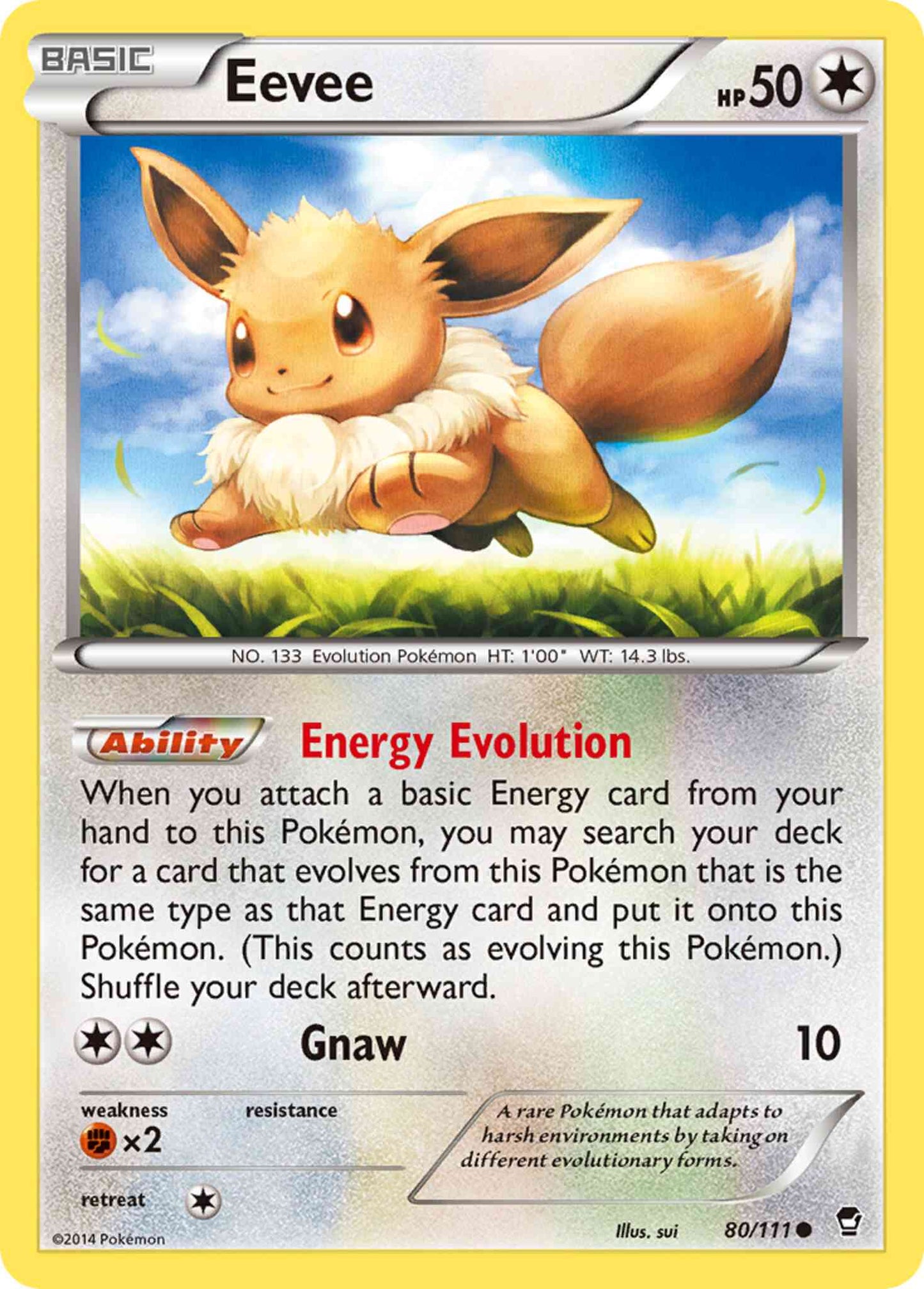 Eevee - 80/111 - Common [xy3-80] [Reverse Holo]