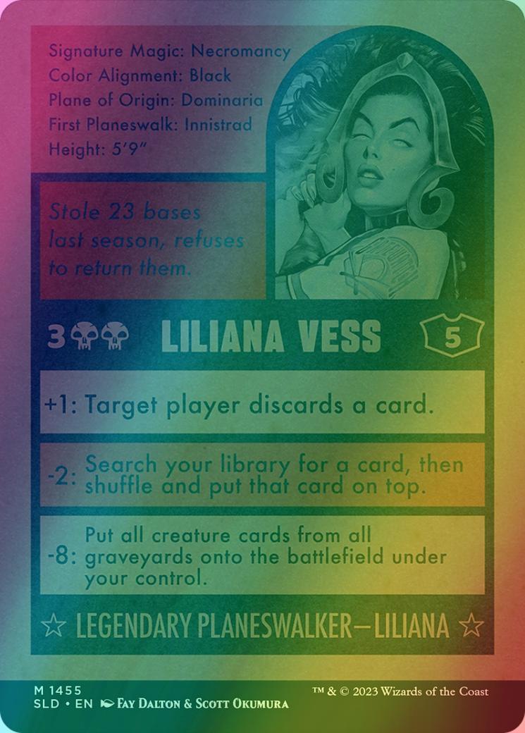 Liliana Vess // Liliana Vess [1455] [Borderless] [Magic: The Baseballing] [Secret Lair Drop] [Foil]
