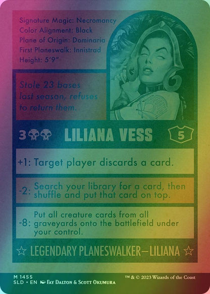 Liliana Vess // Liliana Vess [1455] [Borderless] [Magic: The Baseballing] [Secret Lair Drop] [Foil]
