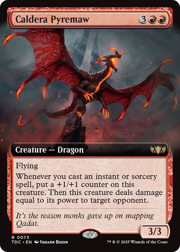 Caldera Pyremaw [73] [Extended Art] [Tarkir: Dragonstorm: Commander] [Non-Foil]