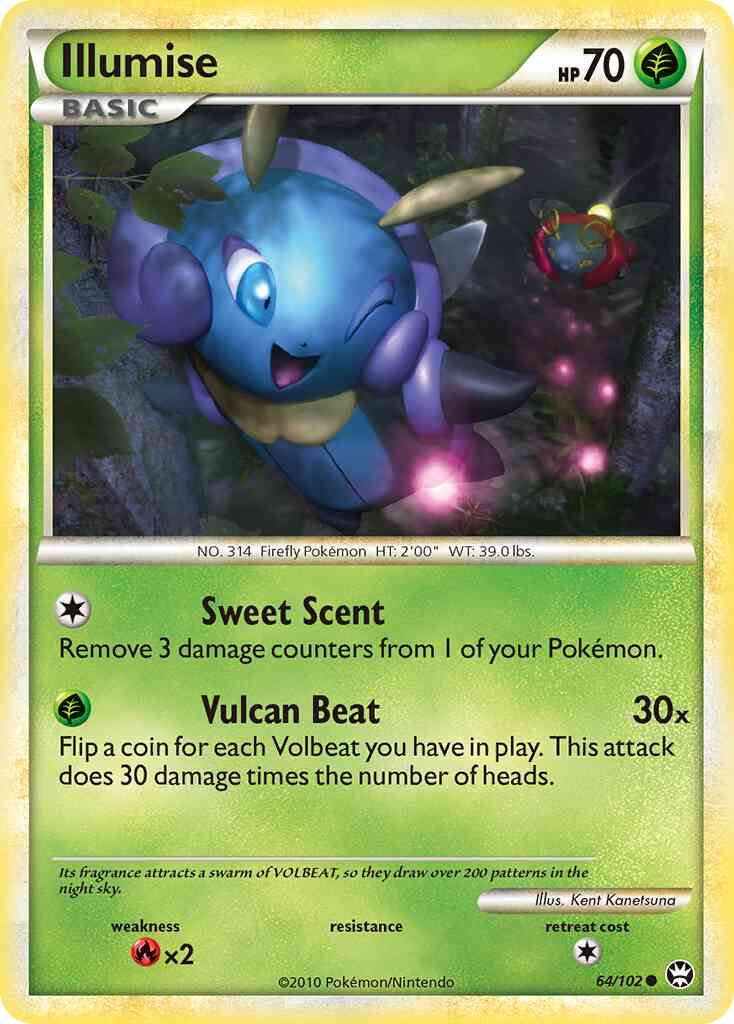 Illumise - 64/102 - Common [hgss4-64] [Reverse Holo]