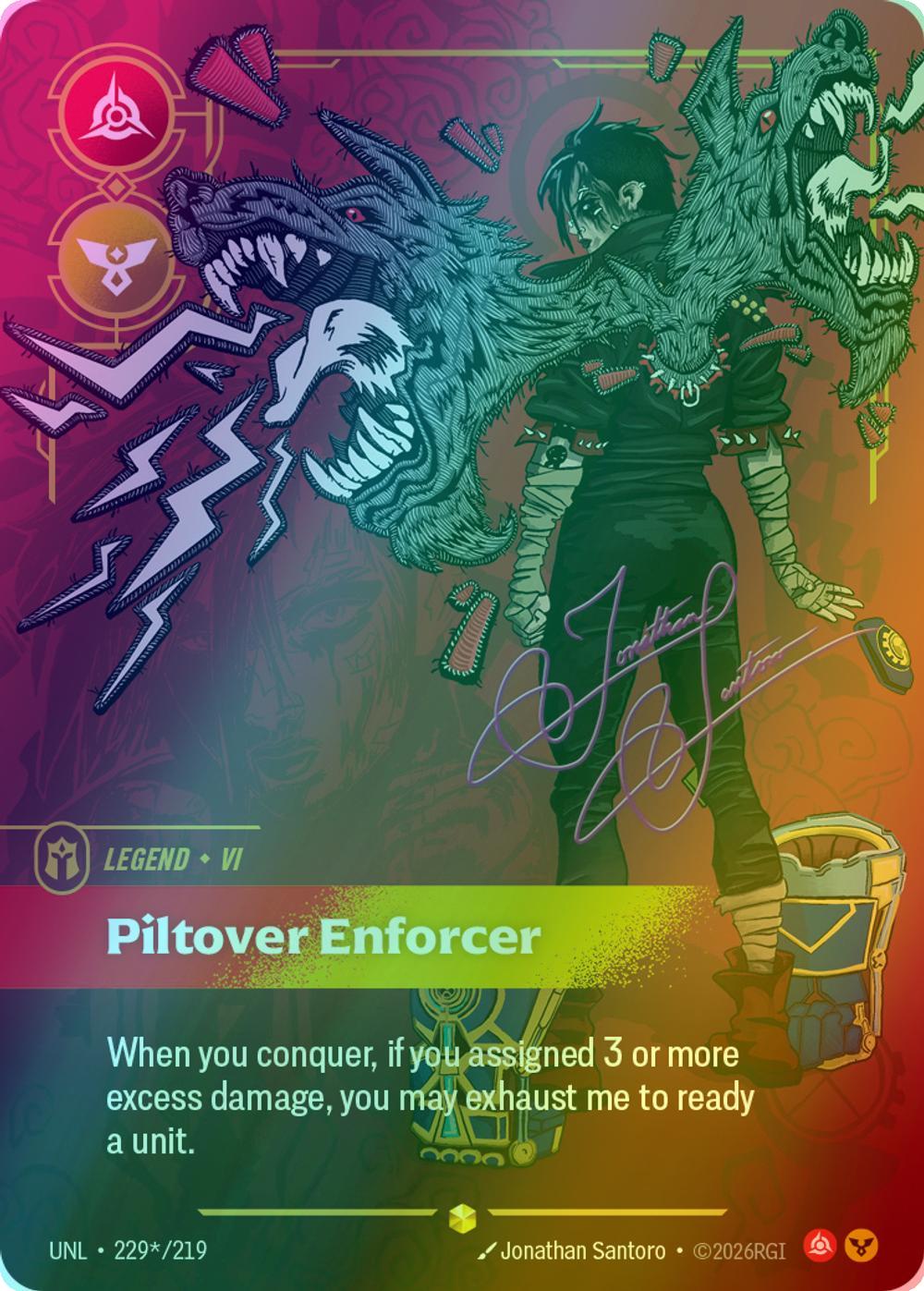 Piltover Enforcer (Vi) (Signature) - 229*/219 [Unleashed] [Foil]