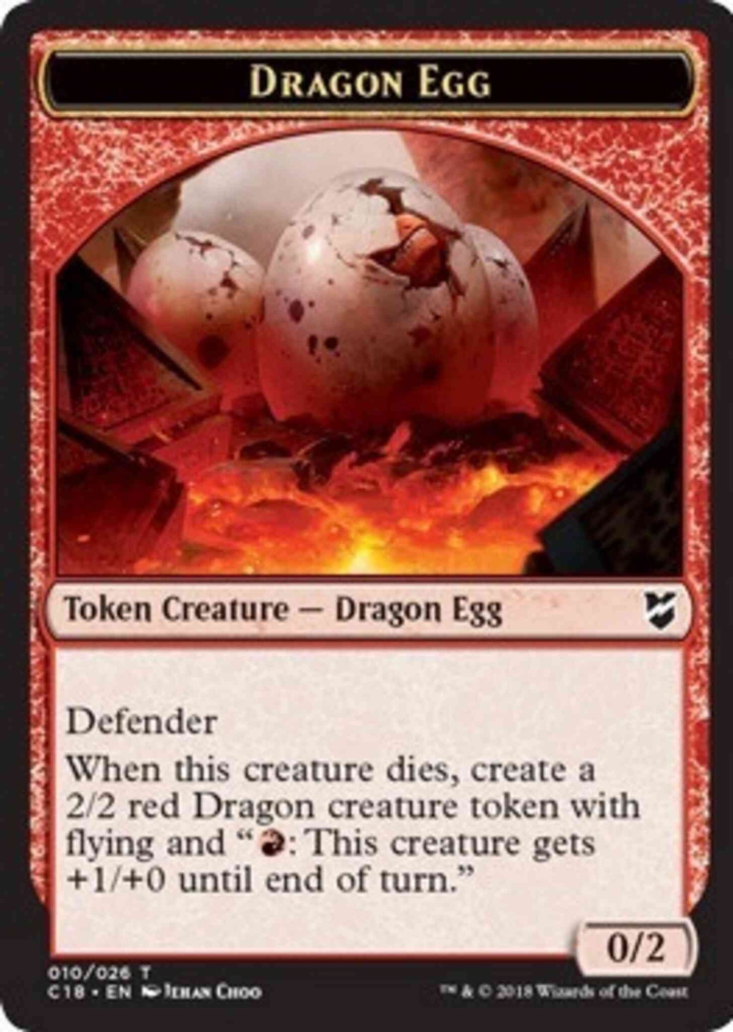 Dragon Egg Token (10) // Dragon Token (11) [Commander 2018 Tokens] [Non-Foil]