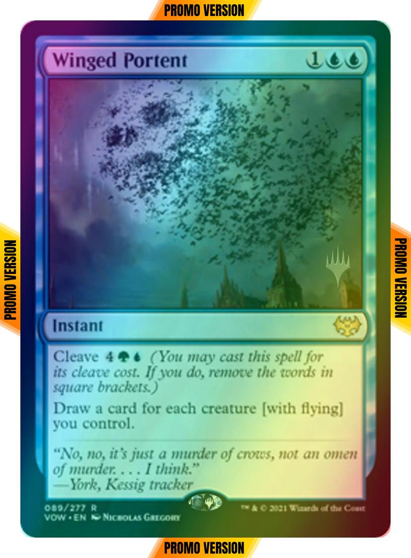 Winged Portent [Promo Pack] [89p] [Innistrad: Crimson Vow Promos] [Foil]
