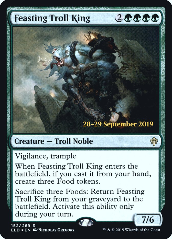 Feasting Troll King [152s] [Throne of Eldraine Promos] [Foil]