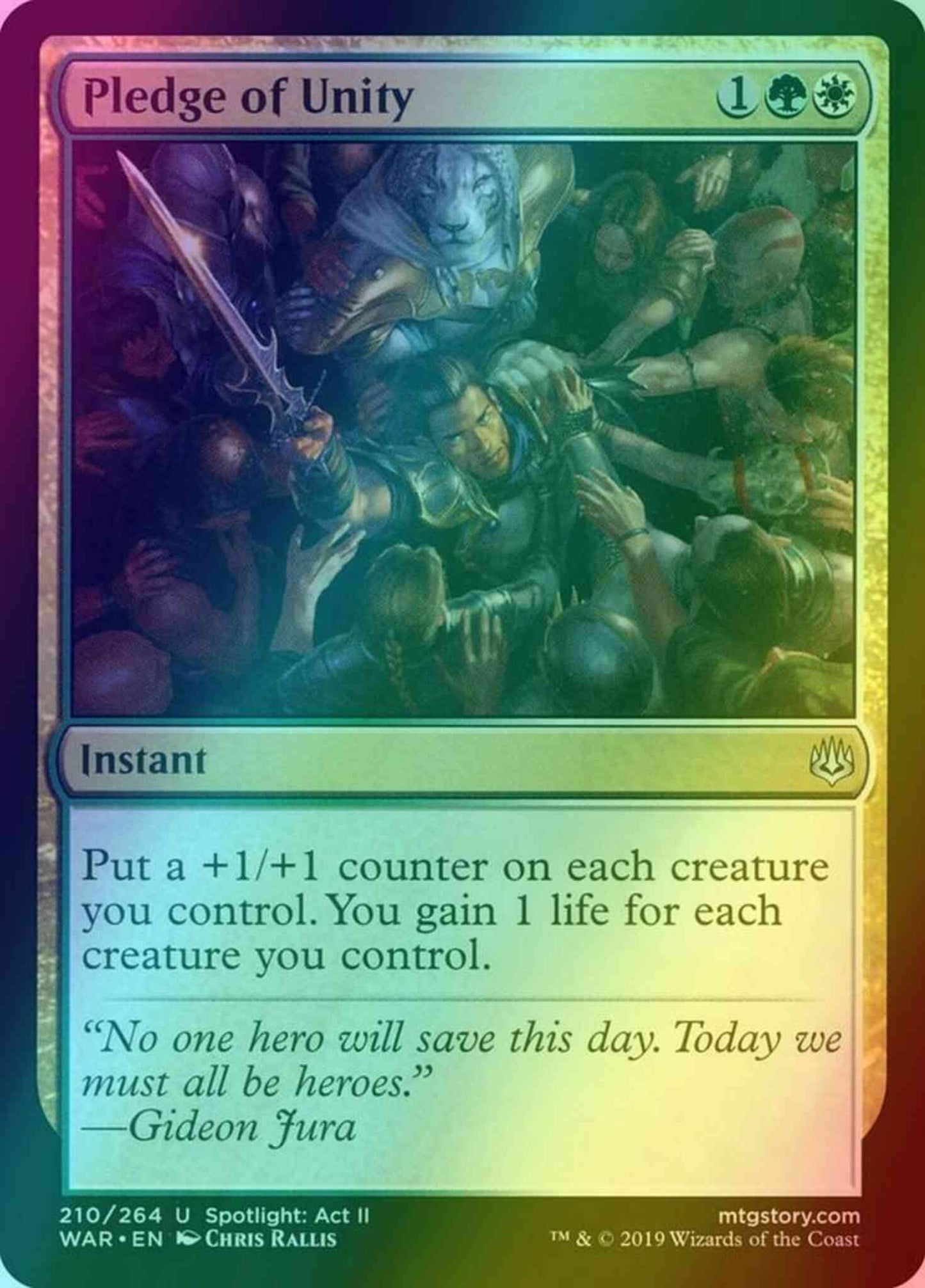 Pledge of Unity [210] [War of the Spark] [Foil]