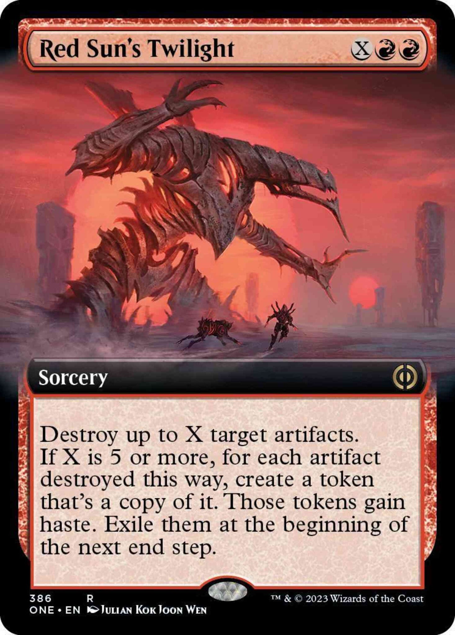 Red Sun's Twilight [386] [Extended Art] [Phyrexia: All Will Be One] [Non-Foil]