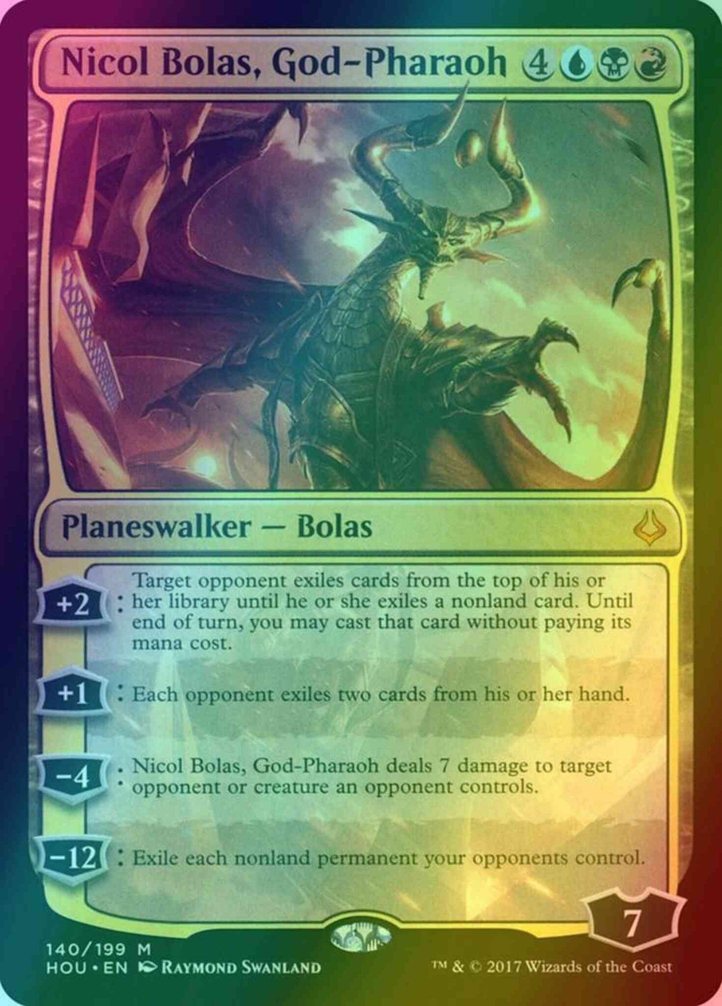 Nicol Bolas, God-Pharaoh [140] [Hour of Devastation] [Foil]