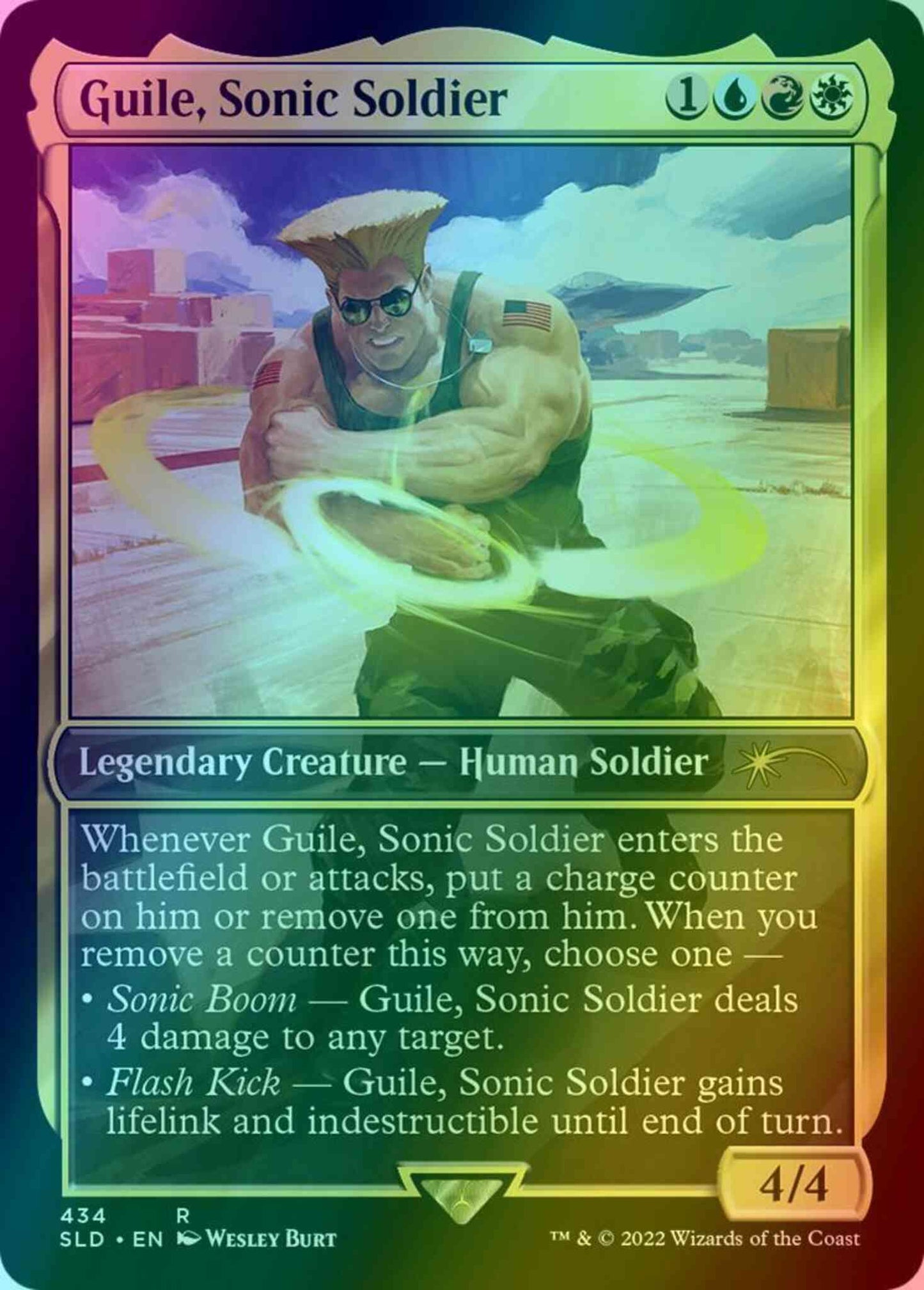 Guile, Sonic Soldier [0434] [Street Fighter] [Secret Lair Drop] [Foil]