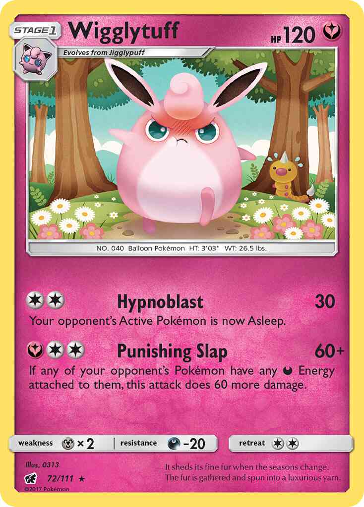 Wigglytuff - 72/111 - Rare [sm4-72] [Non-Holo]