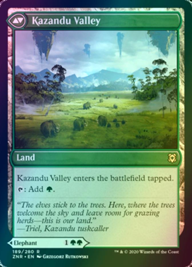Kazandu Mammoth // Kazandu Valley [189] [Zendikar Rising] [Foil]