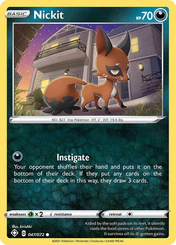 Nickit - 047/072 - Common [swsh45-047] [Reverse Holo]