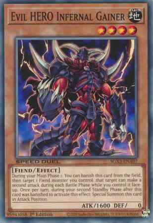 Evil HERO Infernal Gainer - SGX3-ENA07 - Common - 1st Edition