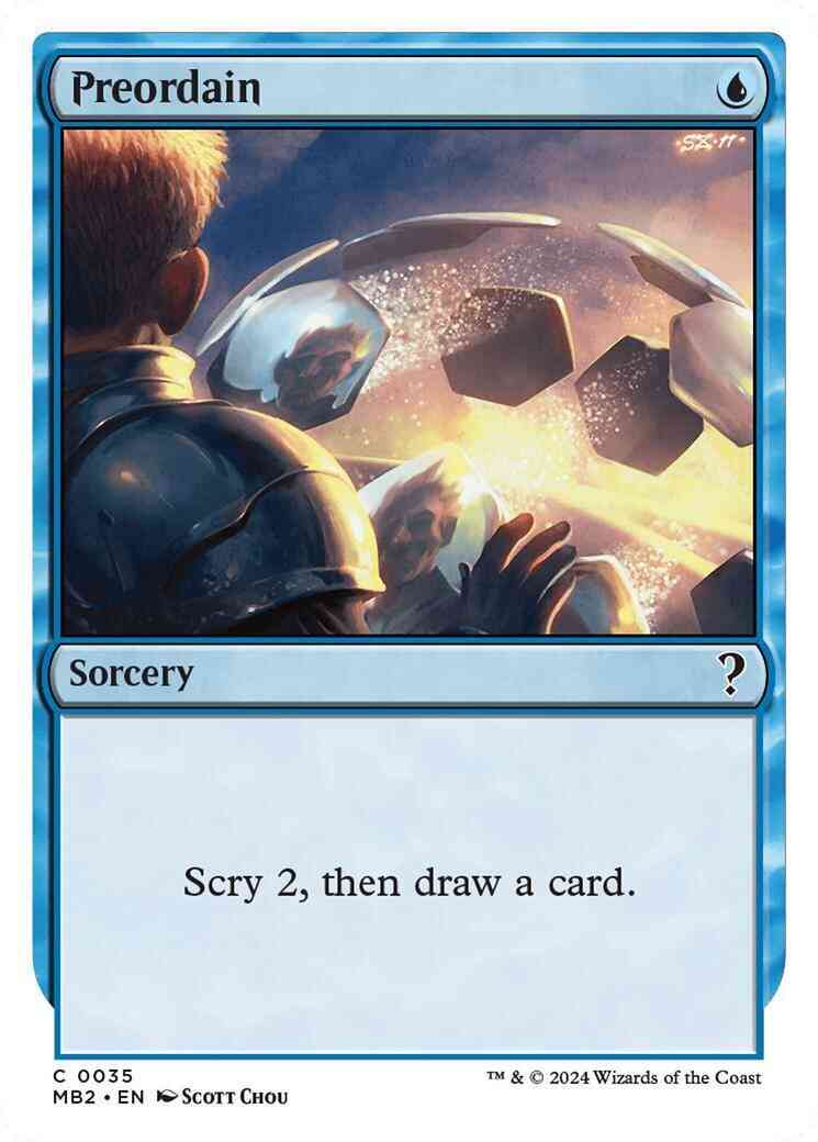 Preordain [35] [White Border] [Mystery Booster 2] [Non-Foil]
