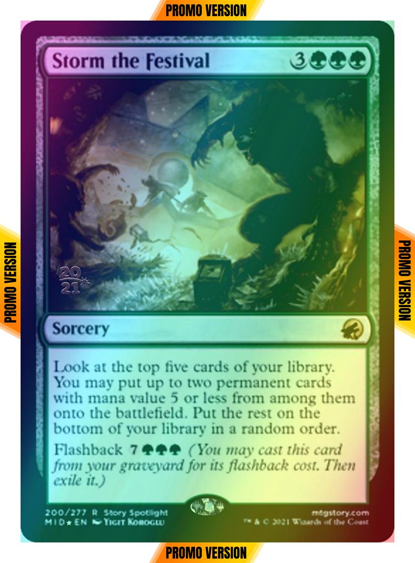 Storm the Festival [Prerelease] [200s] [Innistrad: Midnight Hunt Promos] [Foil]