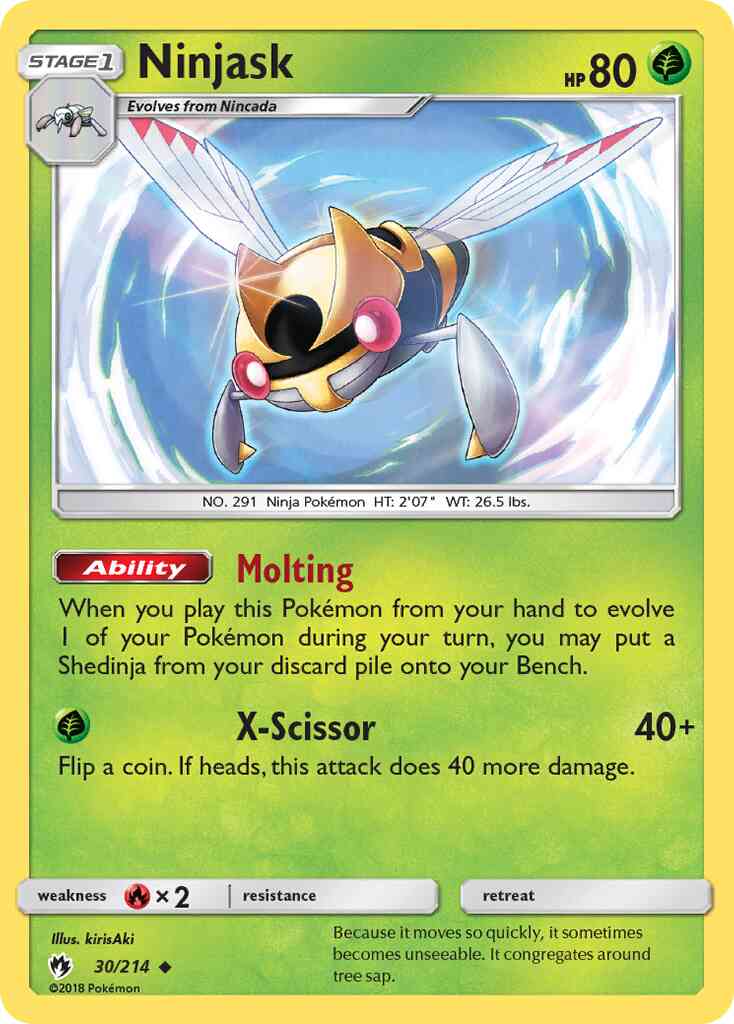 Ninjask - 30/214 - Uncommon [sm8-30] [Reverse Holo]