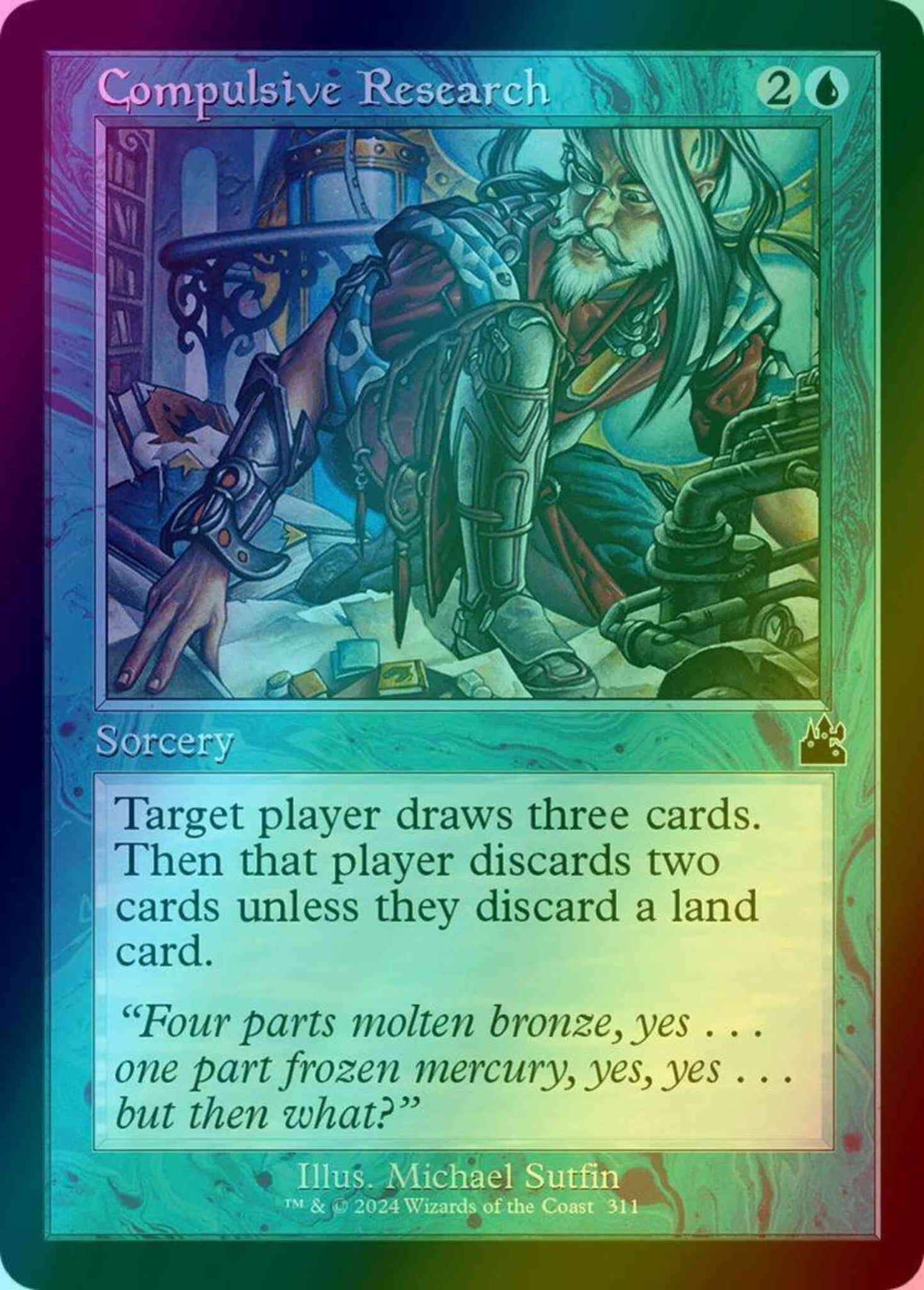 Compulsive Research [311] [Retro Frame] [Ravnica Remastered] [Foil]