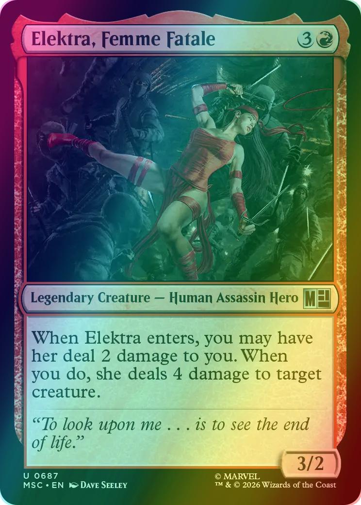 Elektra, Femme Fatale [687] [Jumpstart] [Marvel Super Heroes: Commander] [Foil]
