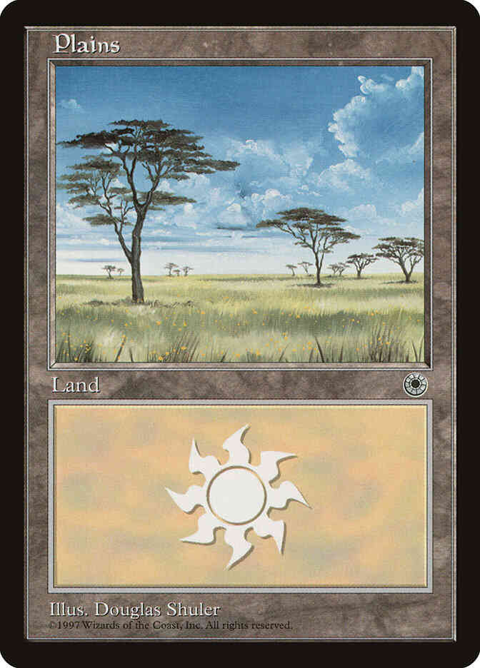 Plains [196] [Left Tree Entirely Within Frame] [Portal 1] [Non-Foil]