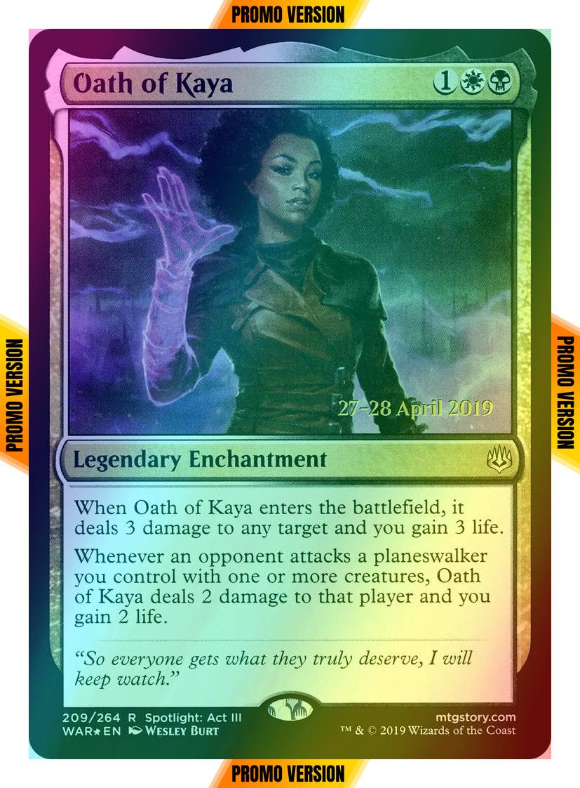 Oath of Kaya [209s] [War of the Spark Promos] [Foil]