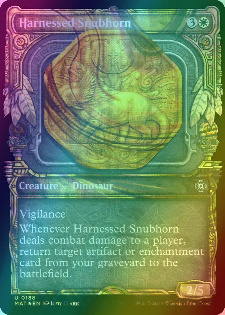Harnessed Snubhorn [188] [Planar Showcase] [March of the Machine: The Aftermath] [Halo Foil]