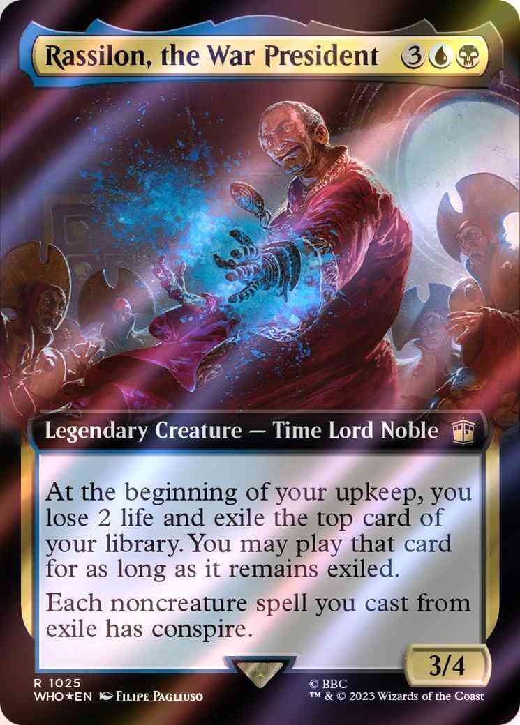 Rassilon, the War President [1025] [Extended Art] [Universes Beyond: Doctor Who] [Surge Foil]