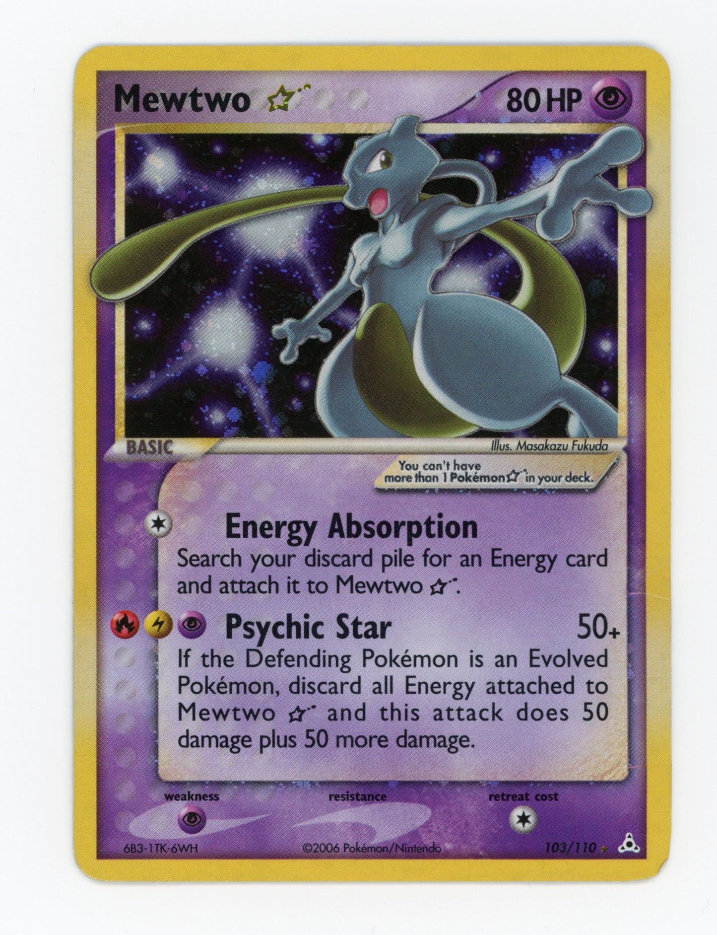 Mewtwo Star — Damaged|Rare Holo|Holo — ID 19169