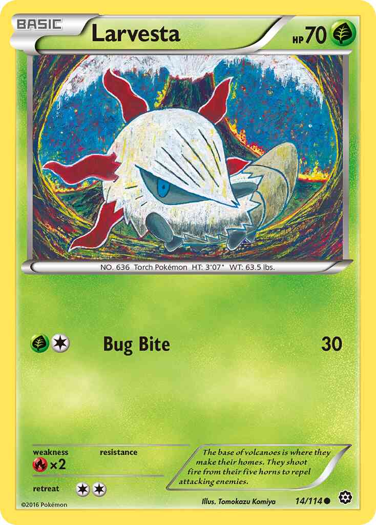Larvesta - 14/114 - Common [xy11-14] [Non-Holo]