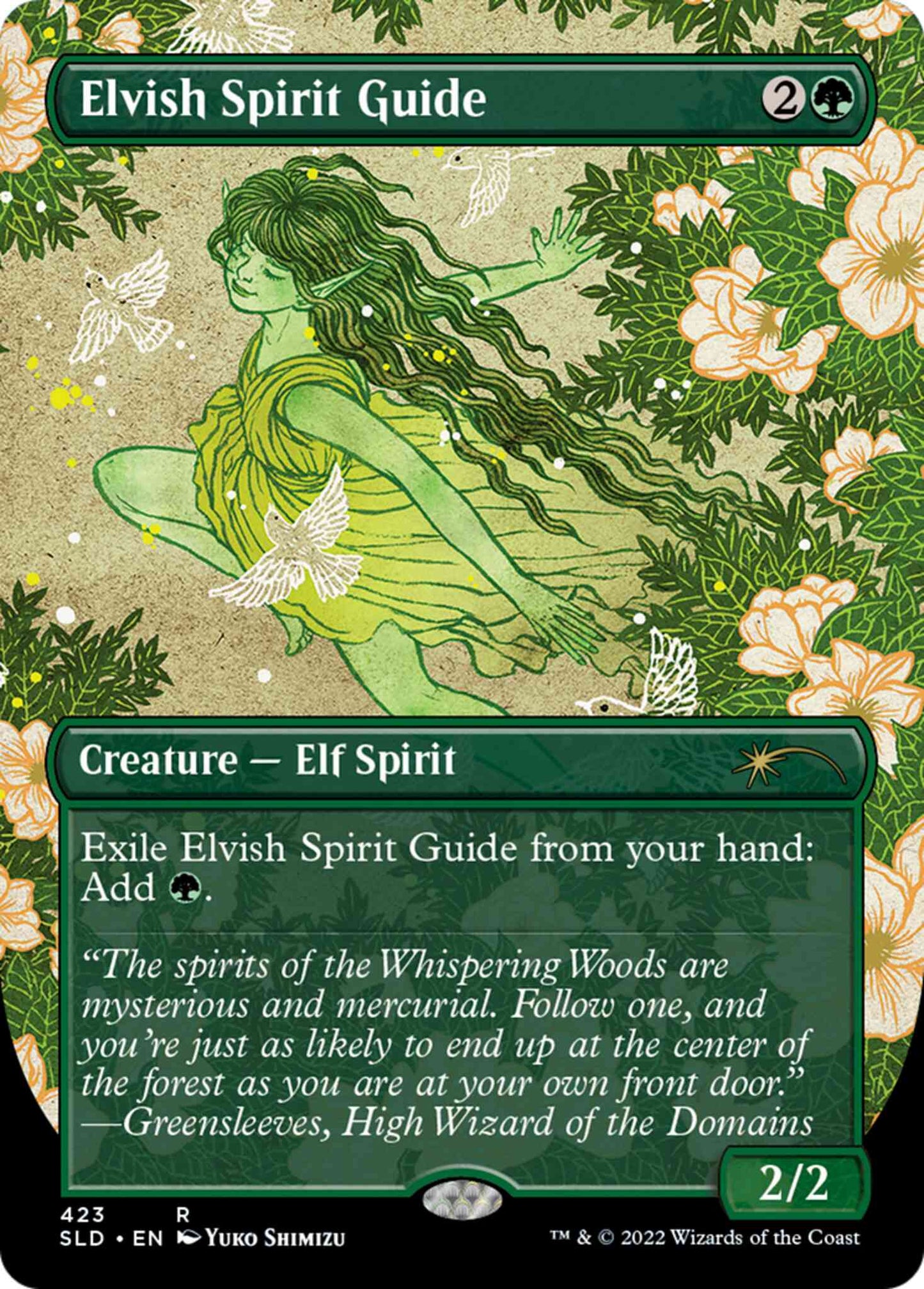 Elvish Spirit Guide [0423] [Borderless] [Yuko Shimizu] [Secret Lair Drop] [Non-Foil]