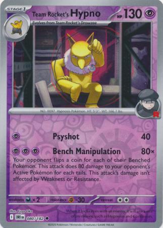 Team Rocket's Hypno - 080/182 - Uncommon [sv10-080] [Reverse Holo]