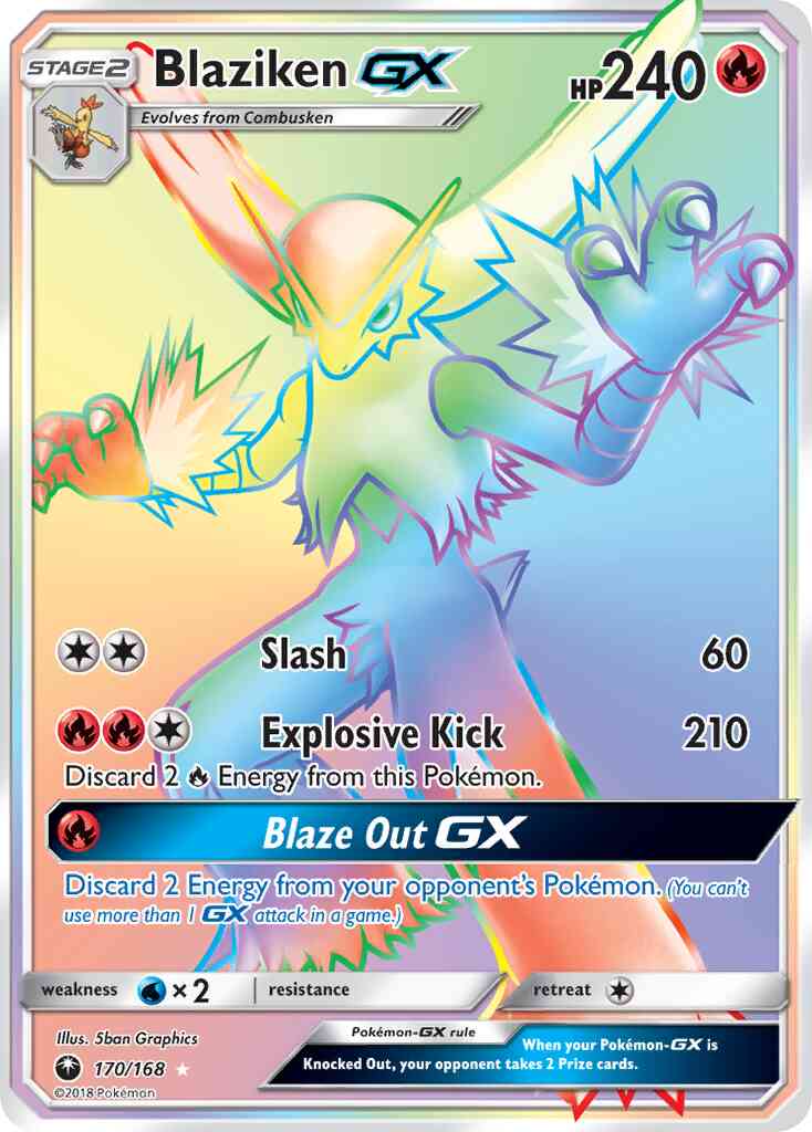 Blaziken-GX - 170/168 - Rare Secret [sm7-170] [Secret]