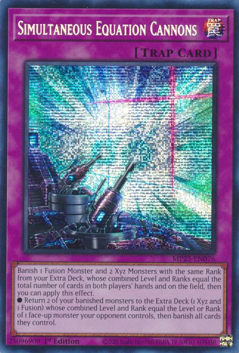 Simultaneous Equation Cannons - MP25-EN076 - Prismatic Secret Rare - 1st Edition