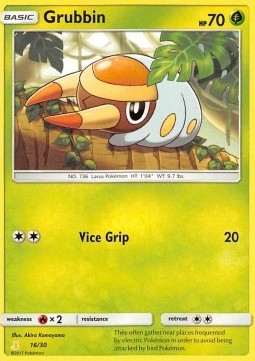 Grubbin - 16/30 - Common [SM Trainer Kit: Lycanroc and Alolan Raichu] [Non-Holo]
