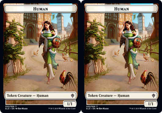 Human Token (02) // Human Token (02) [ELD/ELD Set Symbol] [Challenger Deck 2020 Tokens] [Challenger Deck 2022 Tokens] [Non-Foil]