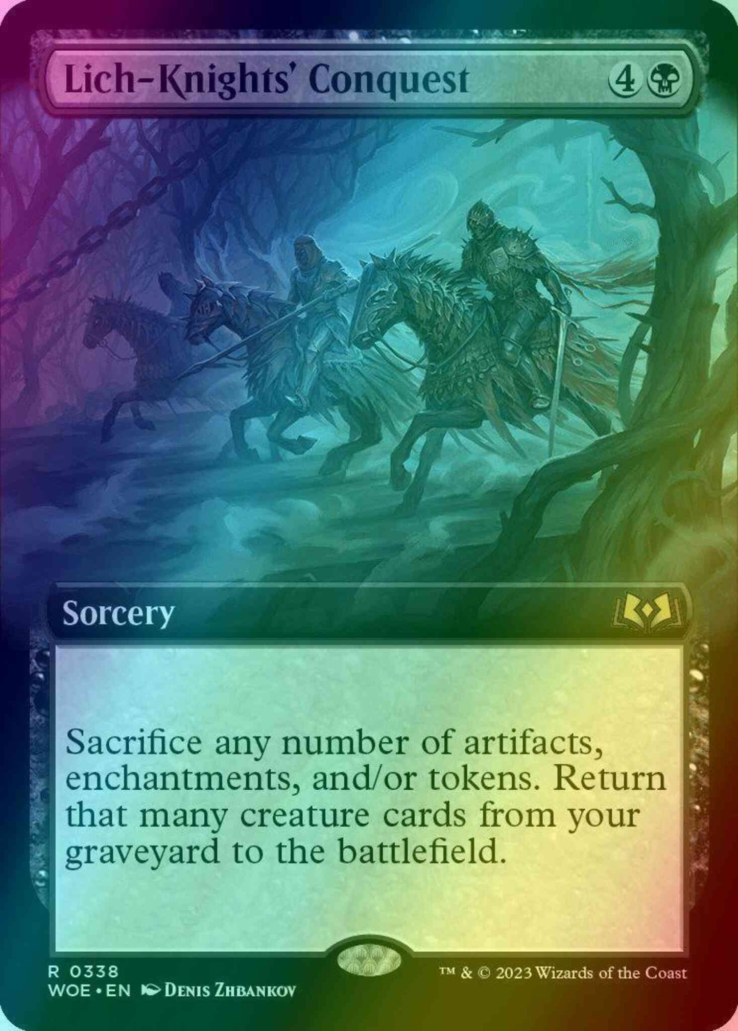 Lich-Knights' Conquest [338] [Extended Art] [Wilds of Eldraine] [Foil]